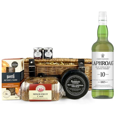 Laphroaig 10 Year Old Single Malt Whisky Premium Gift Hamper – Luxury Food & Drink Hamper